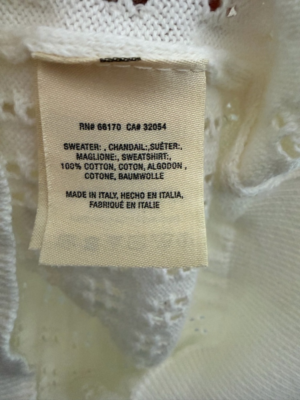 Anthropologie meadow rue Cadenza Cream Openwork Knit Short-Sleeve Top - Picture 7 of 8